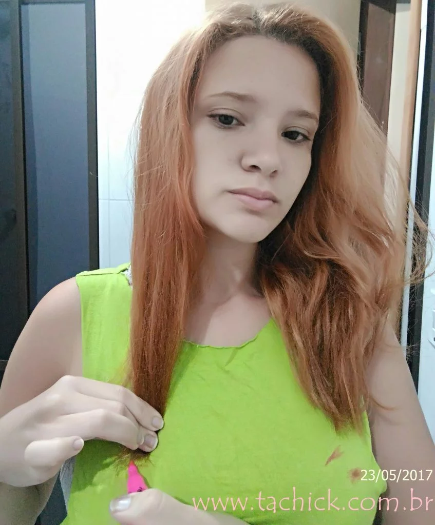 10 Passos para o Projeto Rapunzel Tá Chick 34 Medindo o cabelo projeto rapunzel 2