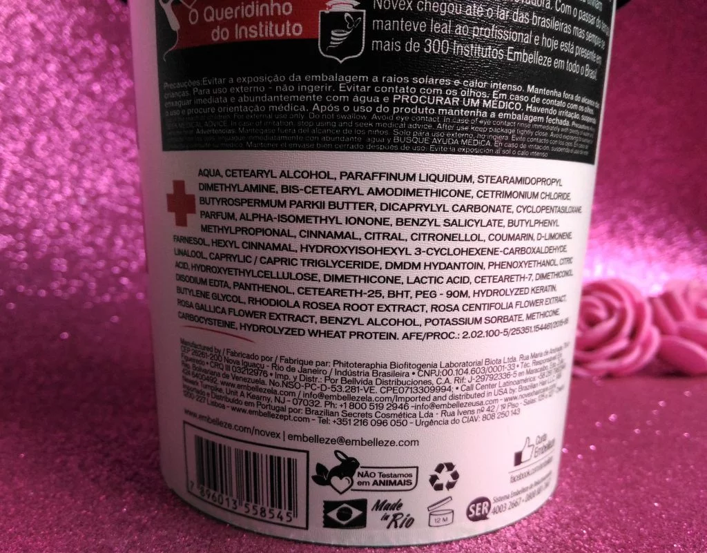 composição UTI capilar novex composição UTI capilar novex